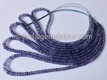 Iolite Smooth Roundelle Shape Beads